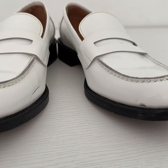 M. Gemi Lucido Loafer White Patent Leather Size 38.5 8.5 - Picture 2 of 8